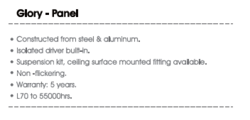 led linear lights glory-panel