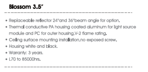 LED downlight blossom