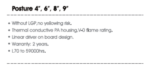 LED downlight posture